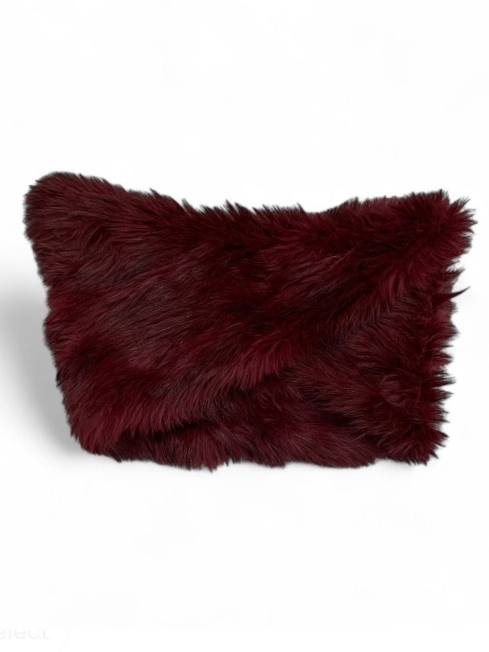 Jocelyn Burgundy Genuine Rabbit Fur Neck Warmer